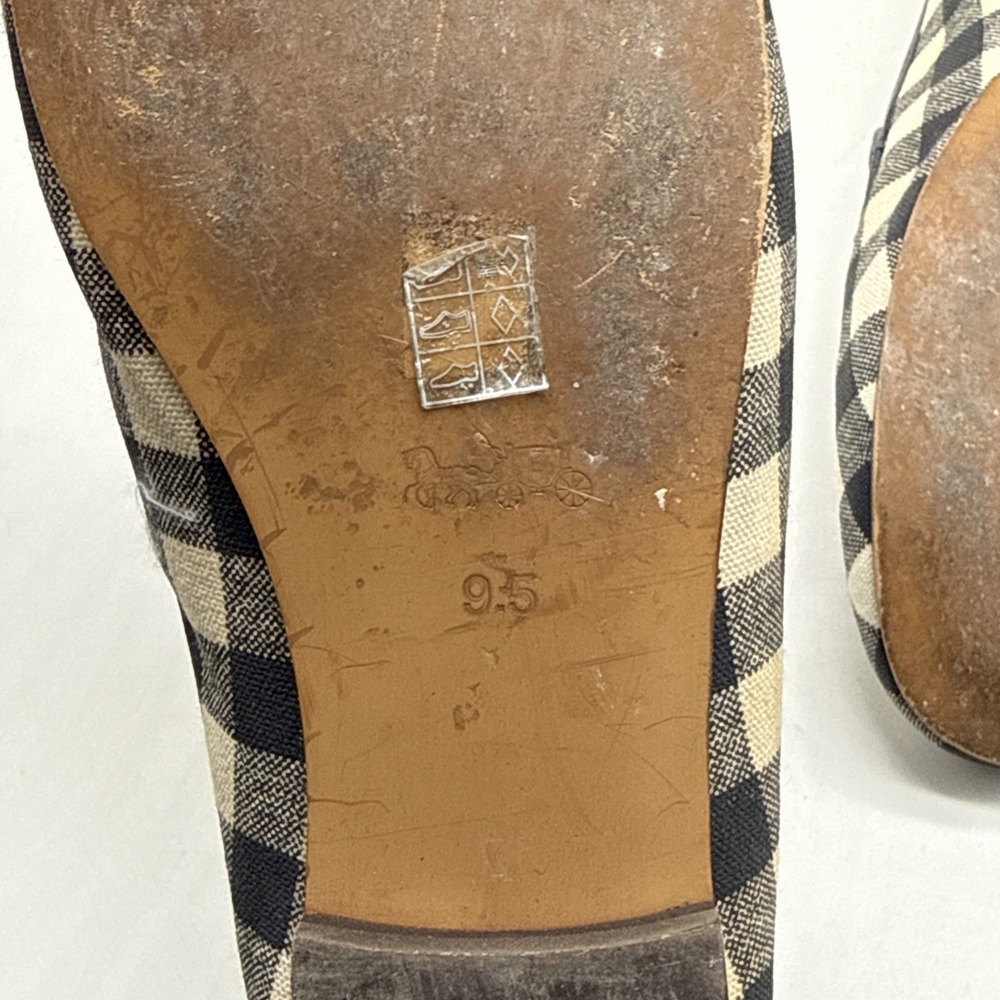 Coach Haley Gingham Loafers  Womens 9.4 Navy/Chalk Horsebit Loafer Shoes - Picture 9 of 15